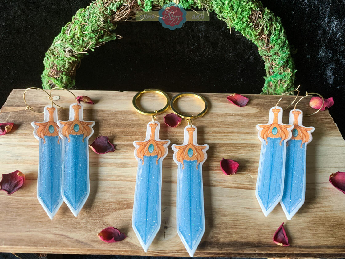 She Ra Sword Earrings and Keychains