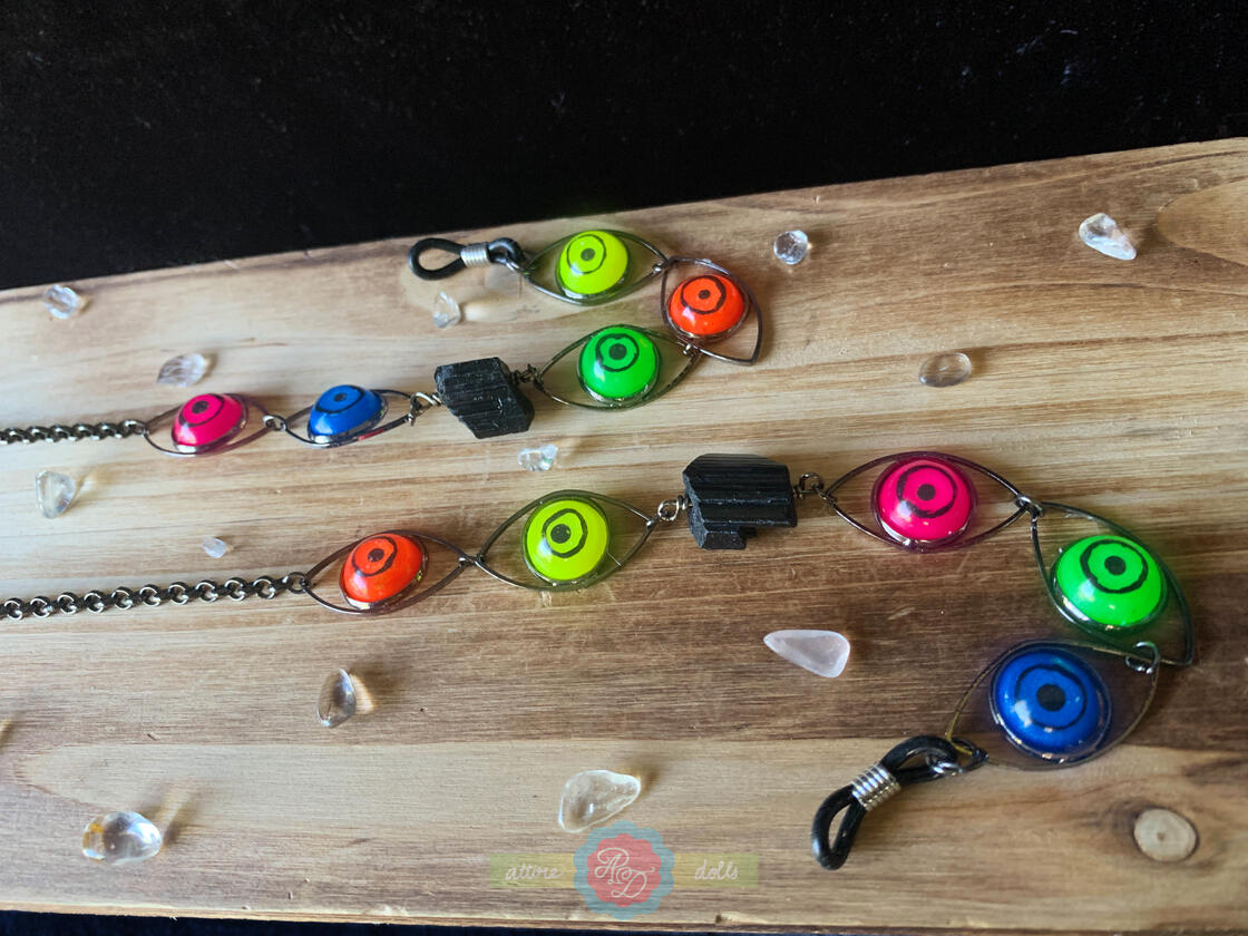 Digital Circus Fluro Eyes Glasses Chain