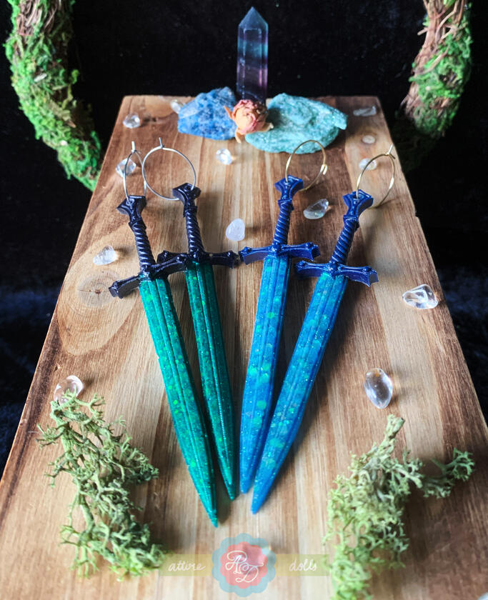 Resin Sword Earrings
